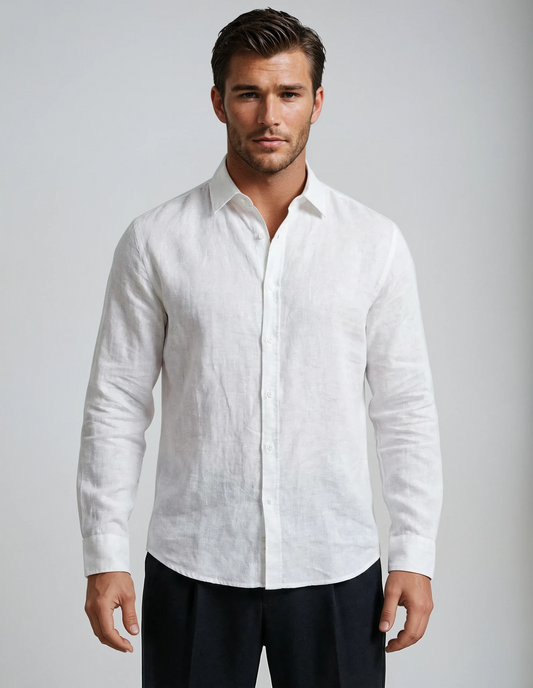Men's Linen Long Sleeve Shirt